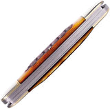 Buck Knives Buck Canoe Brown Jig Bone Handle With Satin Finish And Dual Blades Spear And Pen For Collectors by Buck