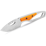 Buck Paklite 2.0 Hide Knife Stonewash 2.75in 420HC Drop Point Orange Handle For Rugged Outdoor Enthusiasts by Buck