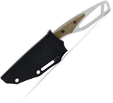 Buck Paklite 2.0 Field Knife S35VN Stonewashed Blade Full Tang Green Canvas Micarta Handle Outdoor Survival by Buck