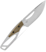 Buck Paklite 2.0 Field Knife S35VN Stonewashed Blade Full Tang Green Canvas Micarta Handle Outdoor Survival by Buck