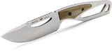 Buck Paklite 2.0 Field Knife S35VN Stonewashed Blade Full Tang Green Canvas Micarta Handle Outdoor Survival by Buck