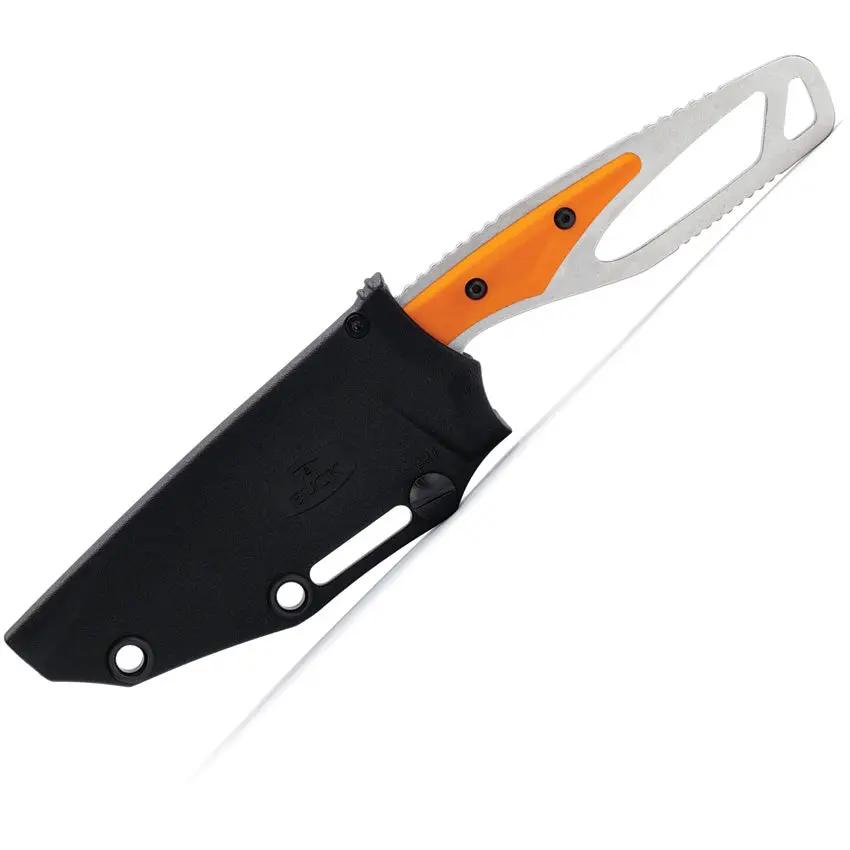 Buck PakLite 2.0 Field Knife 4in 420HC Skinner Blade Full Tang Orange Handle For Outdoor Hunters by Buck