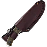 Buck Alpha Scout Fixed Blade Knife S35VN Drop Point Full Tang Richlite Handle Leather Sheath For Outdoor Enthusiasts by Buck
