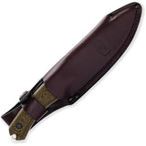Buck Alpha Guide Knife Richlite 9in S35VN Drop Point Full Tang With Lanyard Hole Leather Belt Sheath For Outdoorsmen by Buck