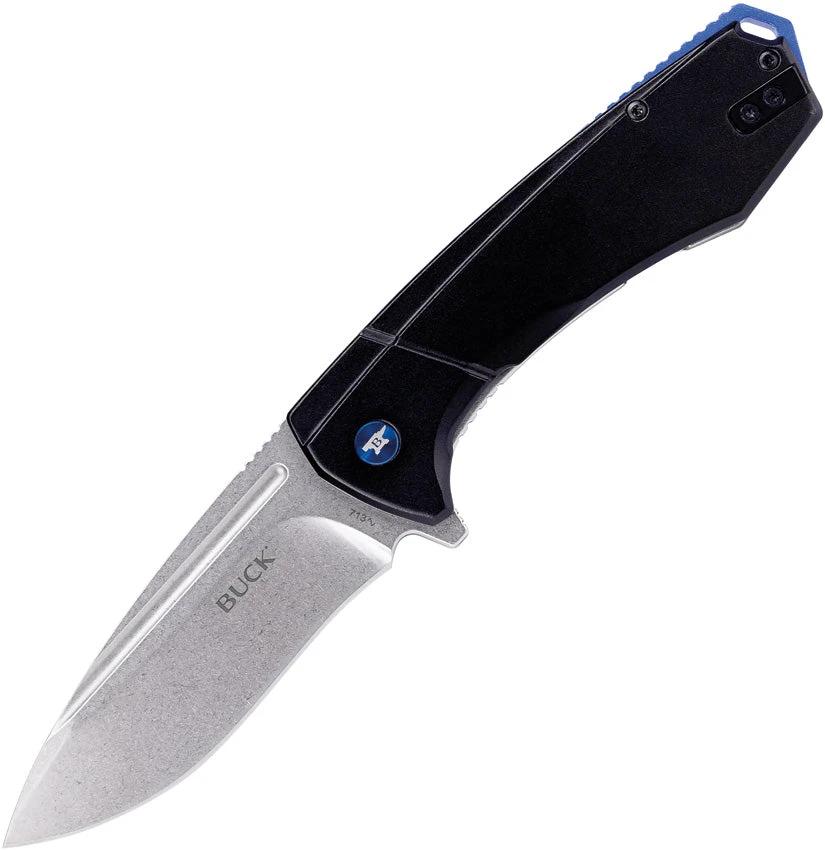 Buck Ruckus Framelock Black Blue 14152 by Buck