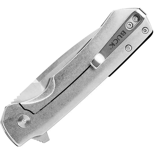Buck Stinger Framelock Knife Rugged Green Aluminum Handle With Carbon Fiber Inlay D2 Blade 14162 For EDC Enthusiasts by Buck