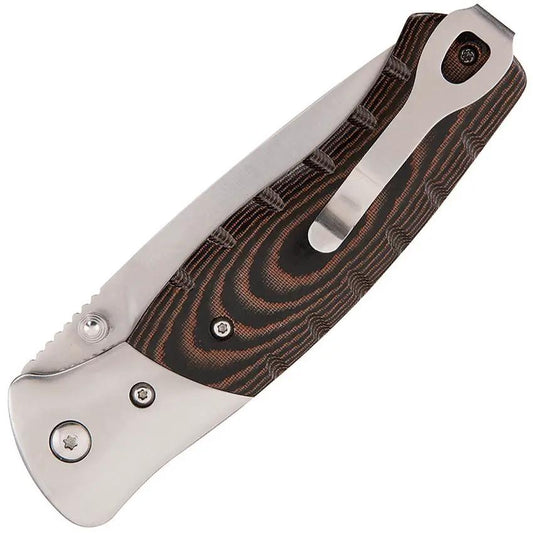 Buck Small Selkirk Folding Knife Linerlock 3.25In Blade 420HC Micarta Handles For Rugged Outdoor EDC Enthusiasts by Buck