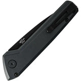 Buck Auto Deploy Button Lock Knife Gray Cerakote 154CM Drop Point Aluminum Handle for EDC Enthusiasts by Buck
