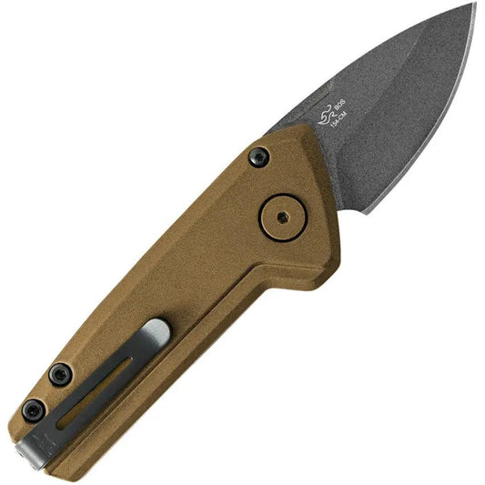 Buck Auto Mini Deploy Knife Automatic Opening 154CM Drop Point Bronze Handle For EDC Enthusiasts 0839BRS1 by Buck