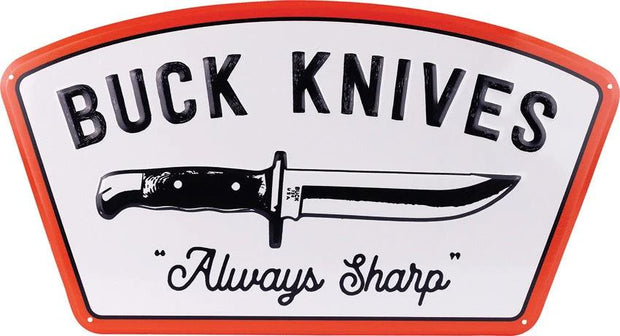 Buck Always Sharp Tin Taker Sign 14081 by Buck
