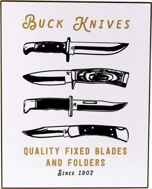 Buck Quality Blades Tin Tacker Sign 14082 by Buck