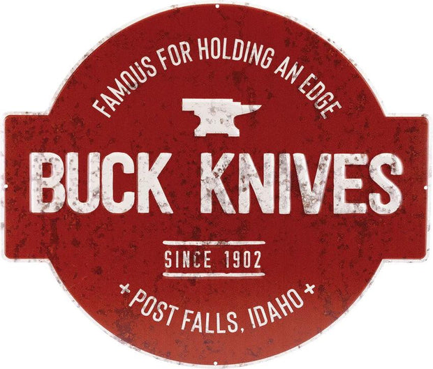 Buck Famous For Edge Tin Sign 14083 by Buck