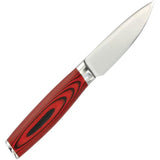 Bubba Blade Paring Knife 3.5 Inch Satin Stainless Blade With Ergonomic Black Red G10 Handle For Home Cooks by Bubba Blade