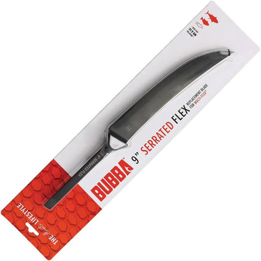 Bubba Blade Serrated Flex Multi Flex 9 Inch TiNi Coated Stainless Knife for Outdoors by Bubba Blade