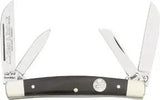 Buck Creek Little Bear Bull Horn Folding Knife Four Blades Wharncliffe Pen Coping Boxed Gift For Outdoorsmen by Buck Creek