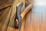 BeaverCraft Bearded Hatchet AX6 For Bushcraft, Forged 1066 Carbon Steel, 3.5in Edge, Ash Handle Leather Sheath by BEAVERCRAFT
