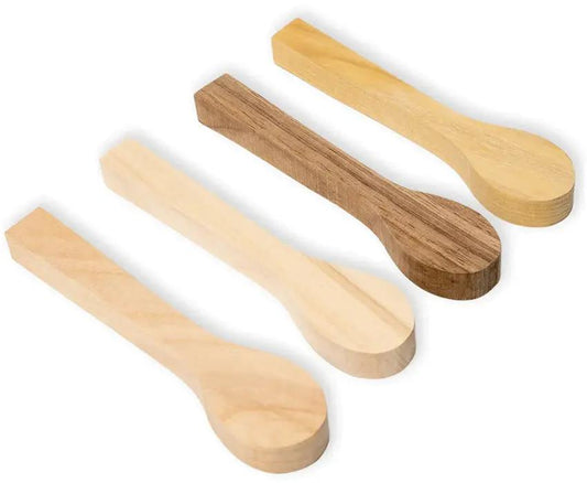 BeaverCraft Spoon Blanks Carving Set BB2 For Woodworkers 6.5 Inch Assorted Basswood Cherry Mulberry Walnut Boxed by BEAVERCRAFT
