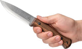 BeaverCraft Breeze Bushcraft Fixed Blade Knife BSH6 For Outdoor Enthusiasts Full Tang Satin Scandi Blade Walnut Handle by BEAVERCRAFT