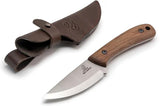 BeaverCraft Bushcraft Knife BSH7 Satin Scandi 1066 Blade Walnut Full Tang Lanyard For Outdoor Enthusiasts by BEAVERCRAFT