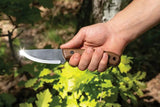 BeaverCraft Bushcraft Knife BSH7 Satin Scandi 1066 Blade Walnut Full Tang Lanyard For Outdoor Enthusiasts by BEAVERCRAFT