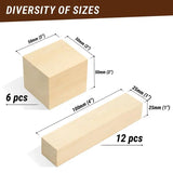 BeaverCraft Basswood Carving Block Set BW18 18 Blocks For Wood Carvers Versatile Practice Shapes And Relief Work by BEAVERCRAFT