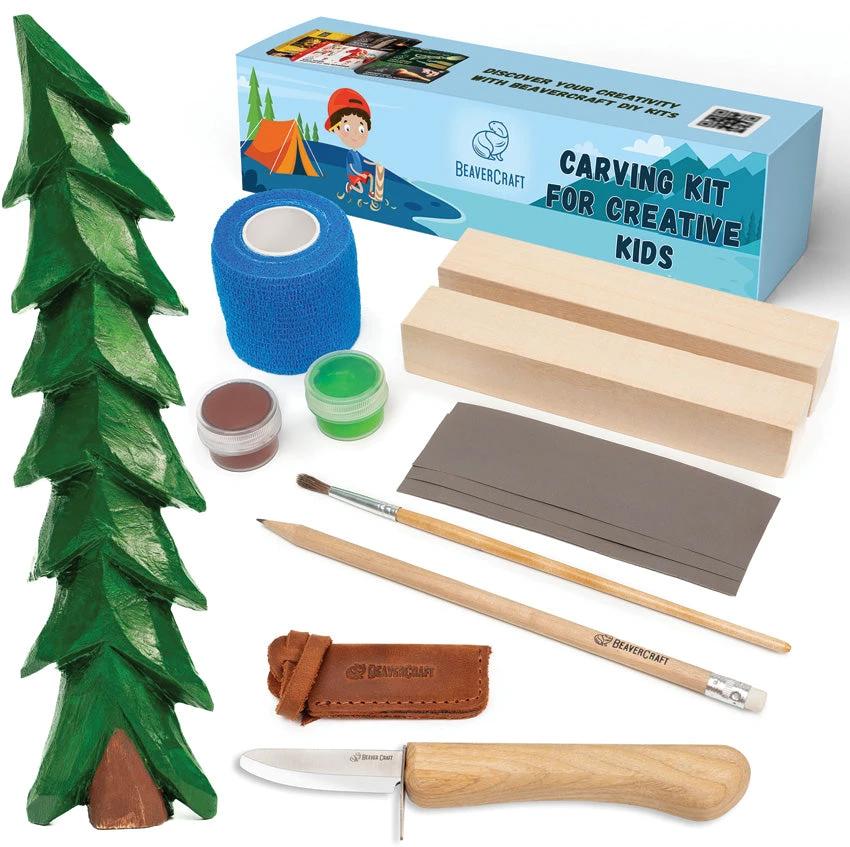 BEAVERCRAFT Spruce Tree Carving Kit DIY08 by BEAVERCRAFT