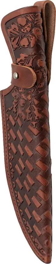 BeaverCraft Hunter Fixed Blade Knife HGK1 ART Outdoor Survival Ready Walnut Handle Full Tang Leather Sheath by BEAVERCRAFT