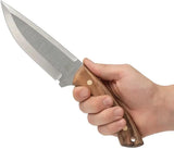 BeaverCraft Hunter Fixed Blade Knife HGK1 ART Outdoor Survival Ready Walnut Handle Full Tang Leather Sheath by BEAVERCRAFT