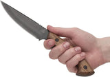 BeaverCraft Hunter Fixed Blade HGK6 Knife For Outdoorsmen With 1066 Carbon Steel Blade Walnut Handle Leather Sheath by BEAVERCRAFT