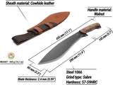 BeaverCraft Kukri KKR1 Outdoor Survival Knife With Full Tang 1066 Carbon Steel Blade And Walnut Handle by BEAVERCRAFT