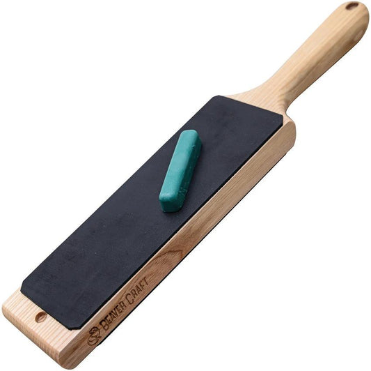 BEAVERCRAFT Leather Strop with Compound LS1P1 by BEAVERCRAFT