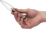 BeaverCraft Premium Dagger Neck Knife NCK1 Outdoor EDC Knife With 5.88 In Overall 2.88 In Blade Walnut Handle by BEAVERCRAFT