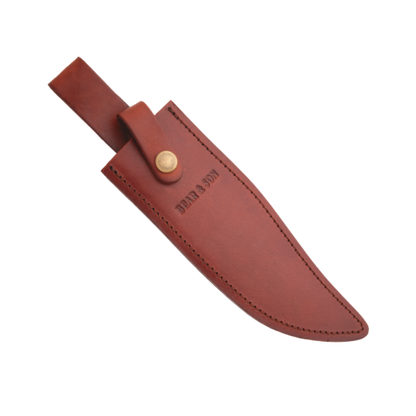 Bear & Son 500D34 Bowie Damascus Fixed Blade Knife – Imitation Stag Handle