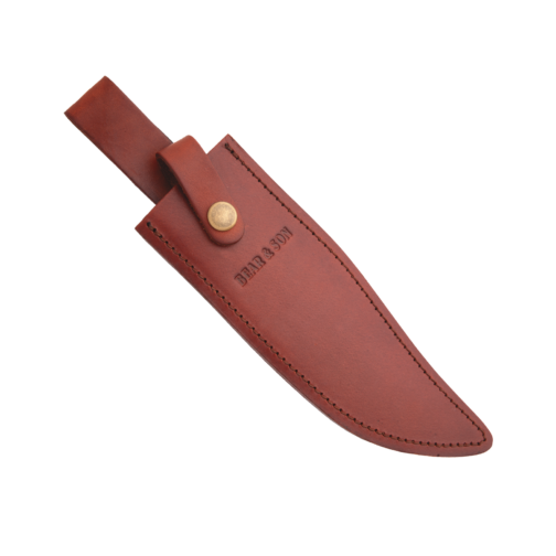 Bear & Son 500D34 Bowie Damascus Fixed Blade Knife – Imitation Stag Handle