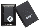 Billiards 8-Ball Zippo Lighter – Black Matte Finish by Zippo