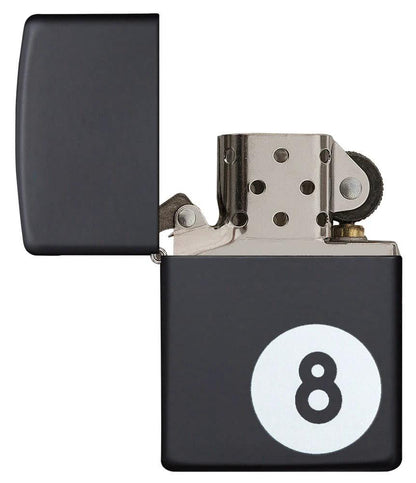 Billiards 8-Ball Zippo Lighter – Black Matte Finish by Zippo