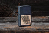 Black Crackle® Gold Zippo® Logo Lighter by Zippo