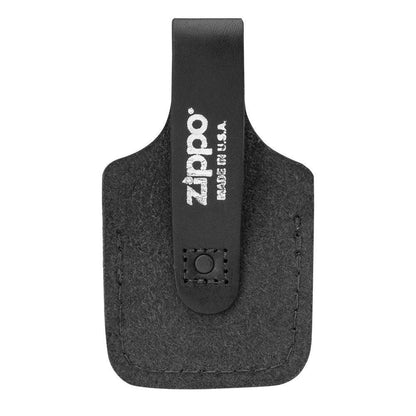 Zippo® Black Leather Lighter Pouch – Thumb Notch by Zippo