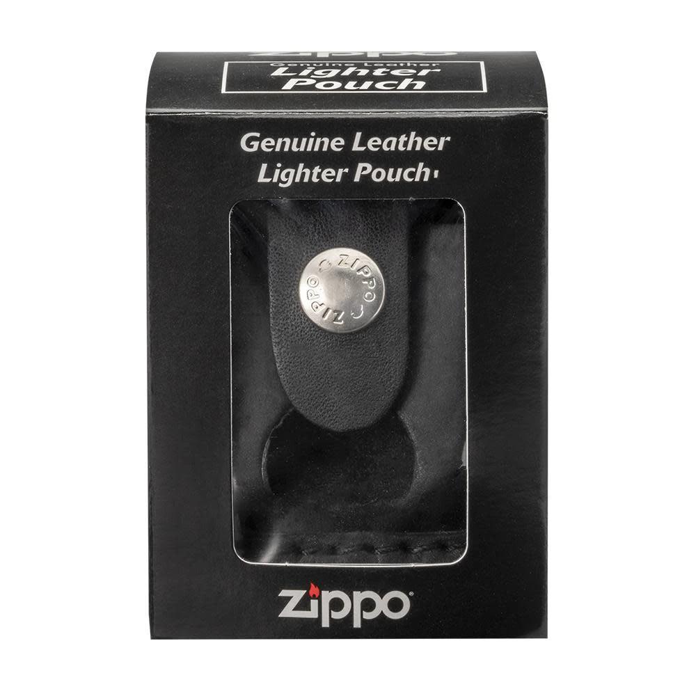 Zippo® Black Leather Lighter Pouch – Thumb Notch by Zippo