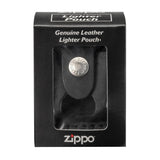 Zippo® Black Leather Lighter Pouch – Thumb Notch by Zippo