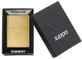 Brushed Brass Vintage Zippo Lighter with Slashes – Classic Design, Reliable Performance by Zippo