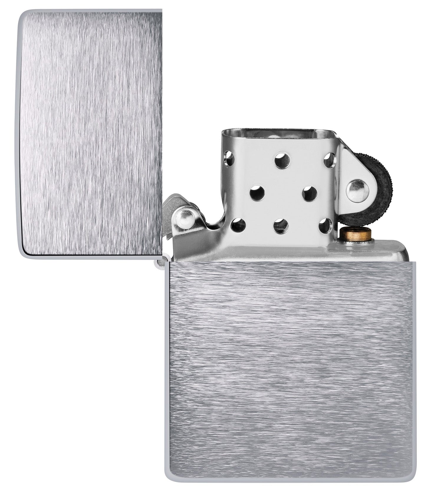 Brushed Chrome Vintage Zippo Lighter – Sleek, Personalized Outdoor Companion