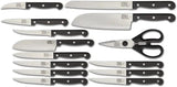 Chicago Cutlery Essentials 15 Piece Block Set For Home Cooks Razor Sharp Taper Grind Edge by Chicago Cutlery