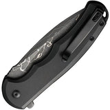 Civivi Praxis Button Lock Damascus EDC Knife With Black Aluminum Handle And Pocket Clip by Civivi