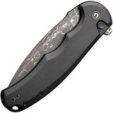 Civivi Praxis Button Lock Damascus EDC Knife With Black Aluminum Handle And Pocket Clip by Civivi