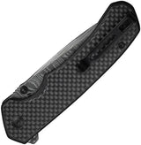Civivi Brazen Button Lock Damascus Knife For EDC Enthusiasts With Black G10 And Carbon Fiber Onlay by Civivi