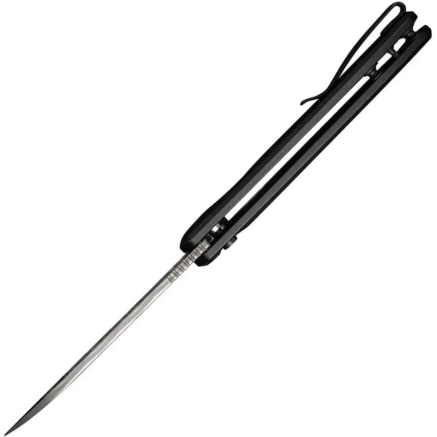 Civivi Chevalier Button Lock Damascus EDC Knife With Three Point Five Inch Blade And Extended Tang by Civivi