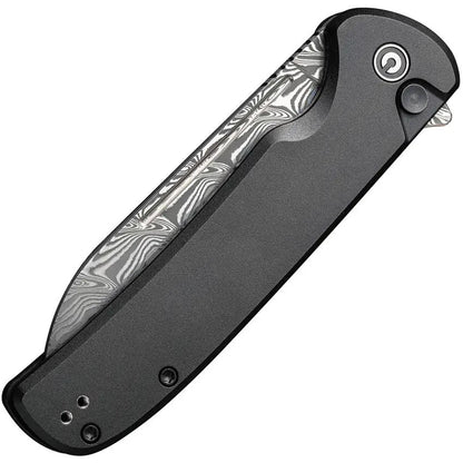 Civivi Chevalier Button Lock Damascus EDC Knife With Three Point Five Inch Blade And Extended Tang by Civivi