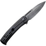 Premium Civivi Cetos Framelock Damascus EDC Knife With Carbon Fiber Handle And Extended Tang by Civivi