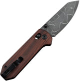 Civivi Yonder Crossbar Lock Knife With Damascus Blade And Guinourtia Wood Handle For EDC Enthusiasts by Civivi